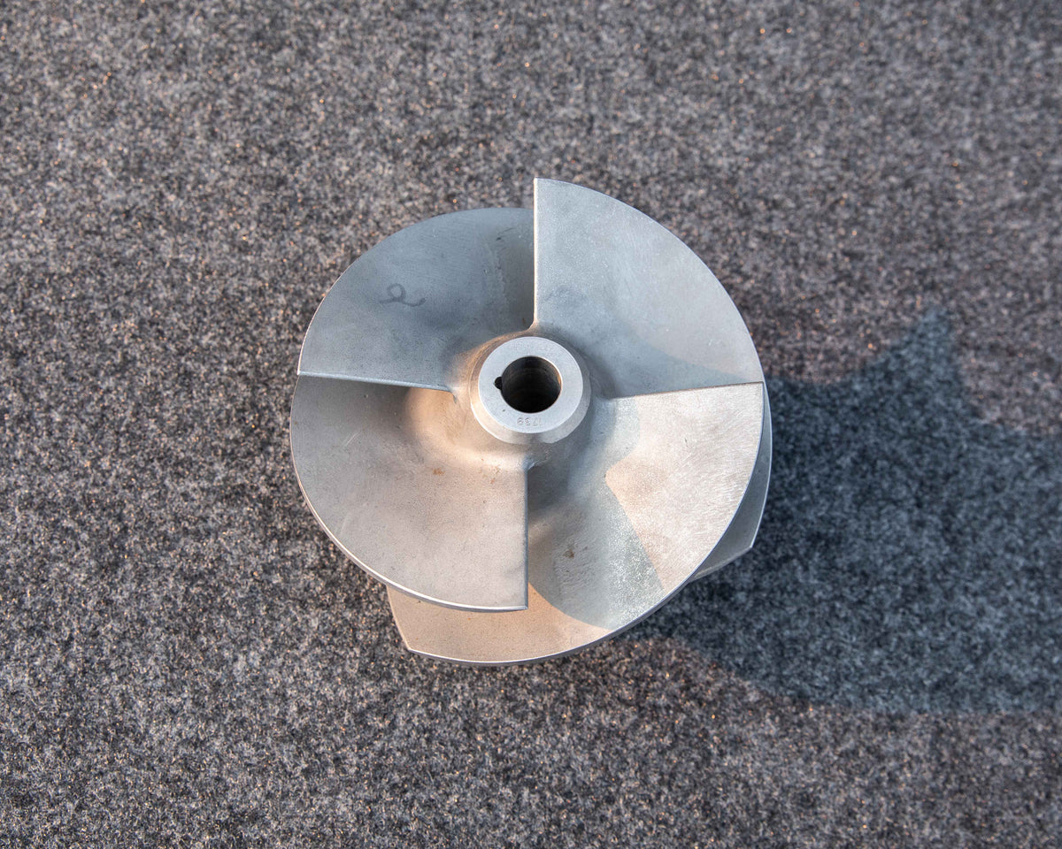 7 3/8 V6M Cutback Stainless Steel 4-blade Impeller (OBJ 1739)