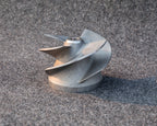 7 3/8 V6M Cutback Stainless Steel 4-blade Impeller (OBJ 1739) — view 2