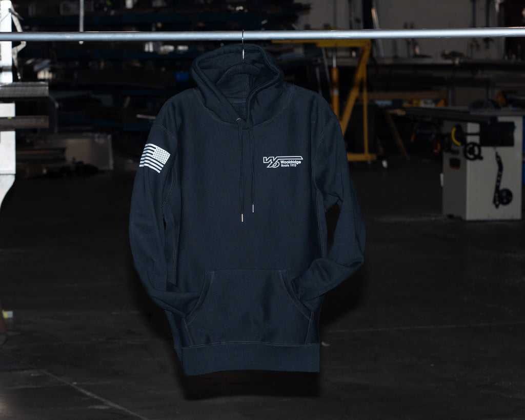 Black American Flag Hoodie — view 3