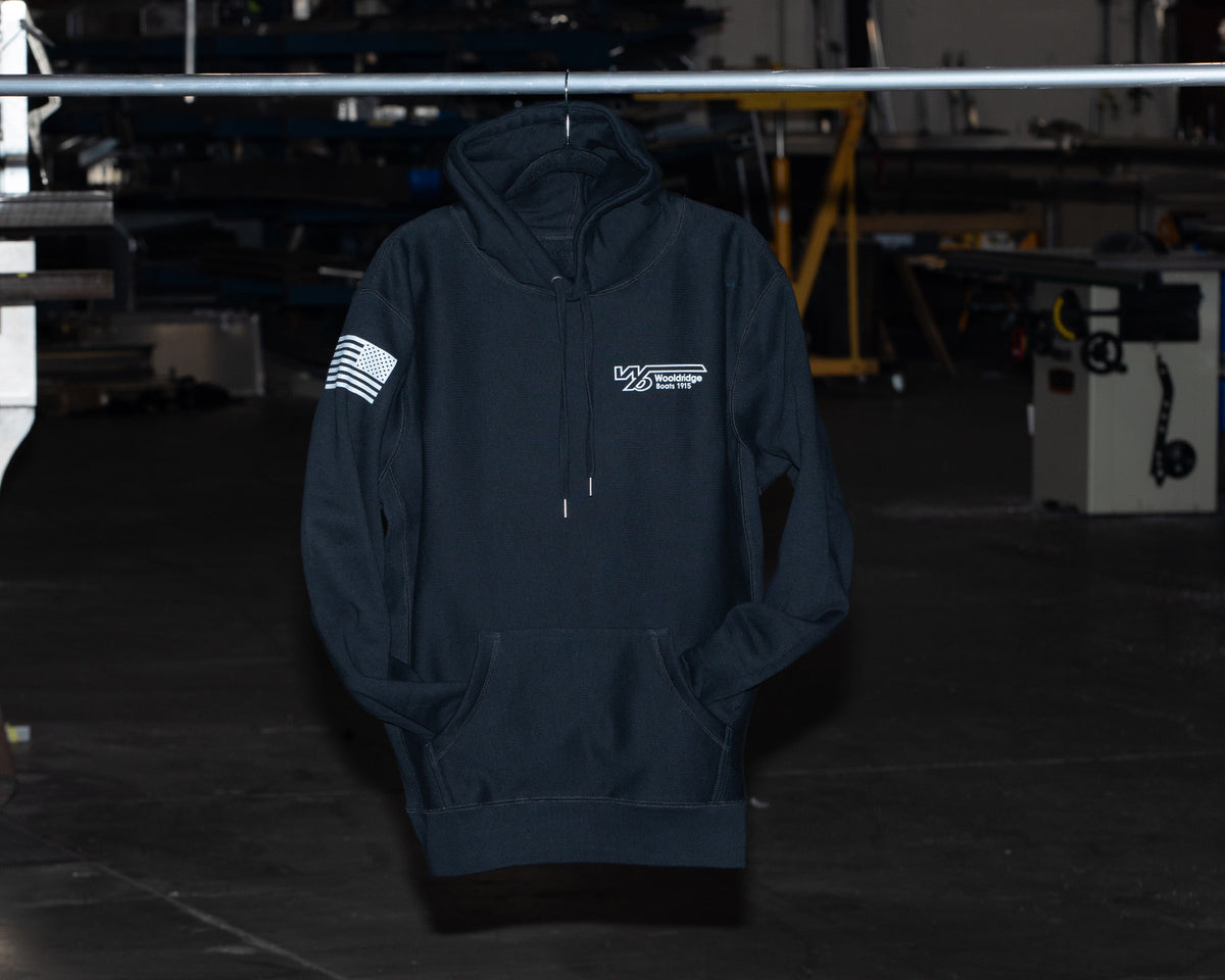 Black American Flag Hoodie — view 3