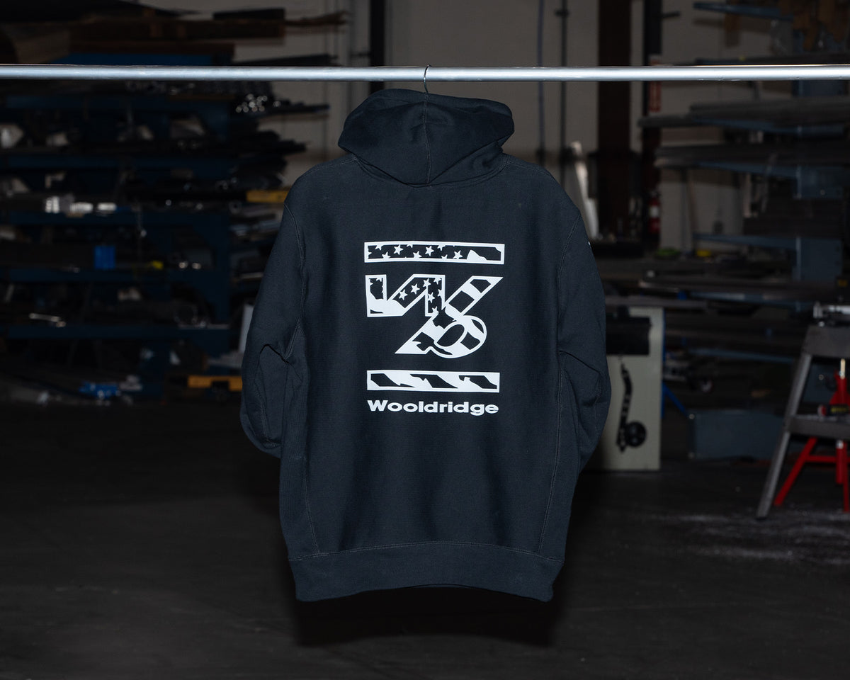 Black American Flag Hoodie — view 4