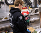 Black American Flag Hoodie — view 5