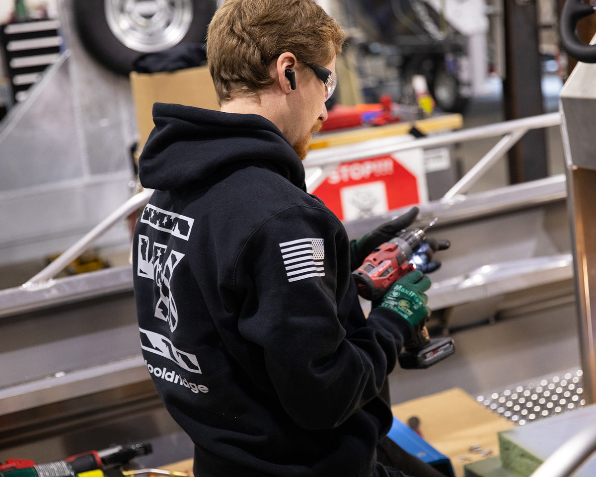 Black American Flag Hoodie — view 5