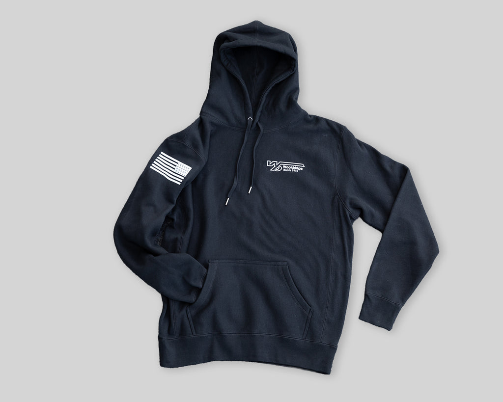 Black American Flag Hoodie — view 6