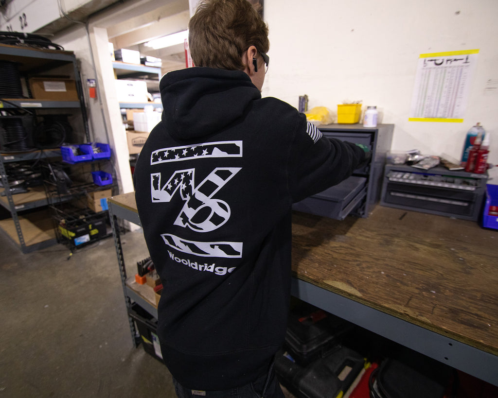 Black American Flag Hoodie — view 12