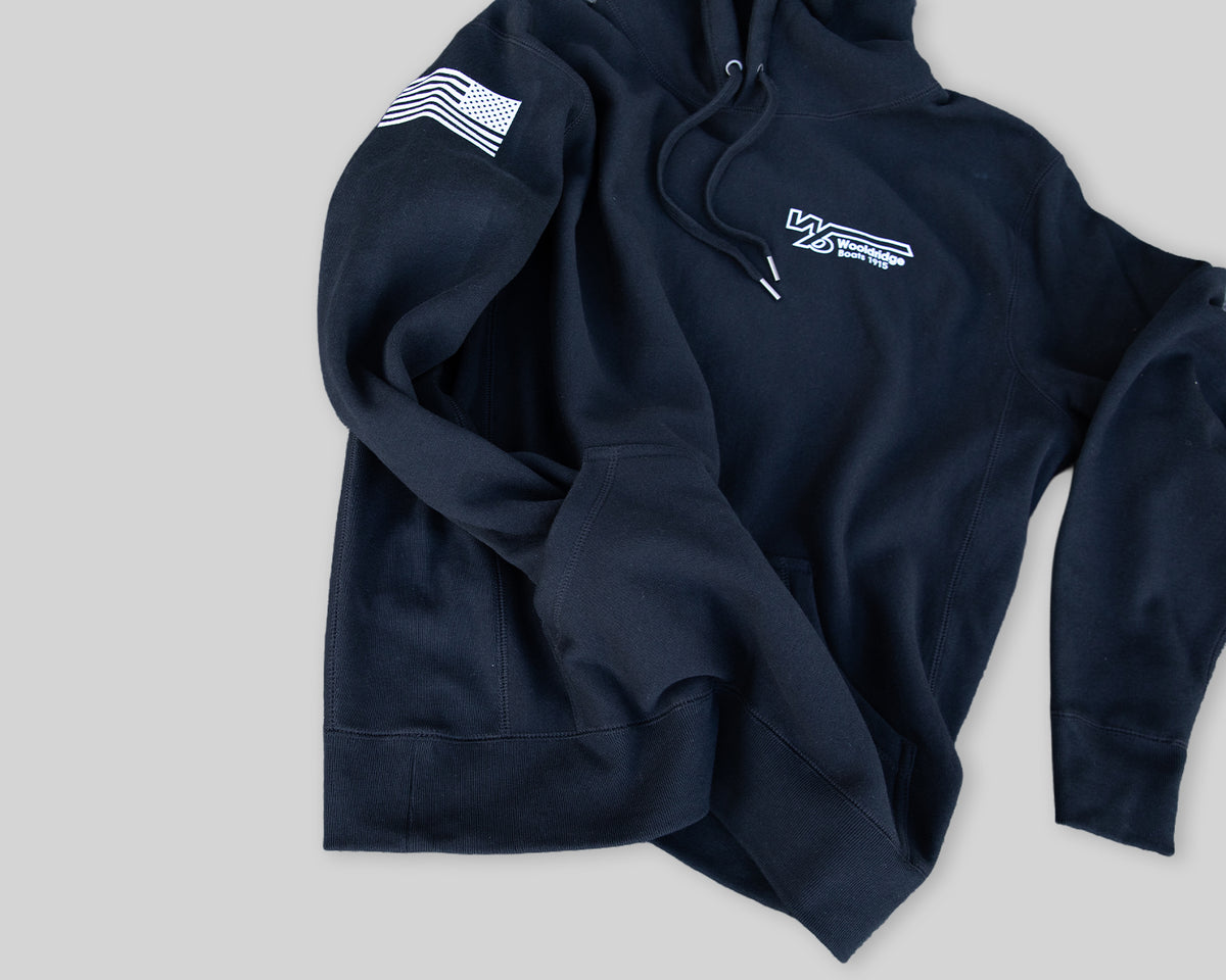 Black American Flag Hoodie — view 14