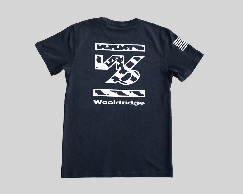 Black American Flag T-Shirt — view 2