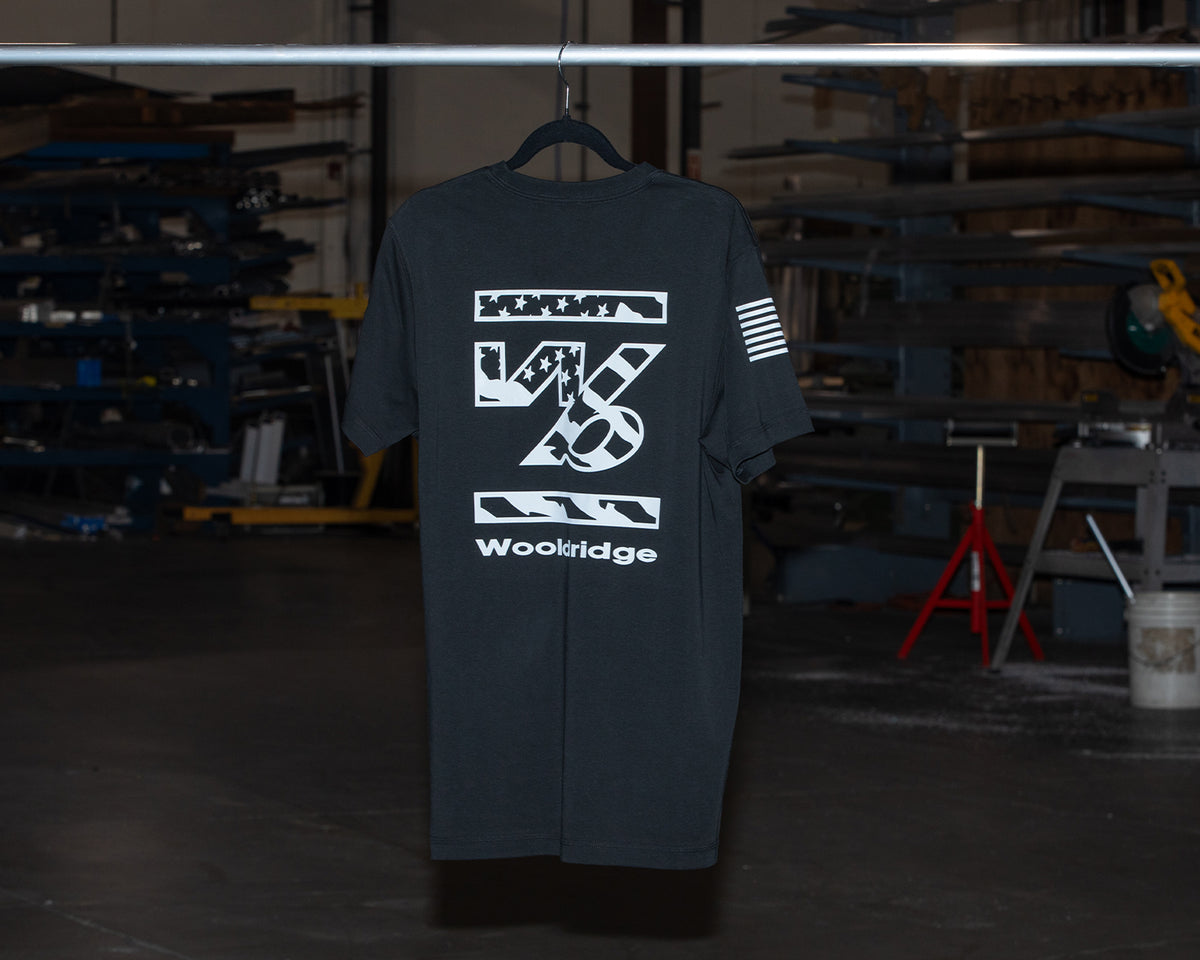 Black American Flag T-Shirt — view 4