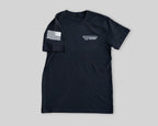 Black American Flag T-Shirt — view 5